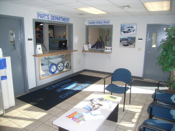 Carter Chevrolet customer waiting area